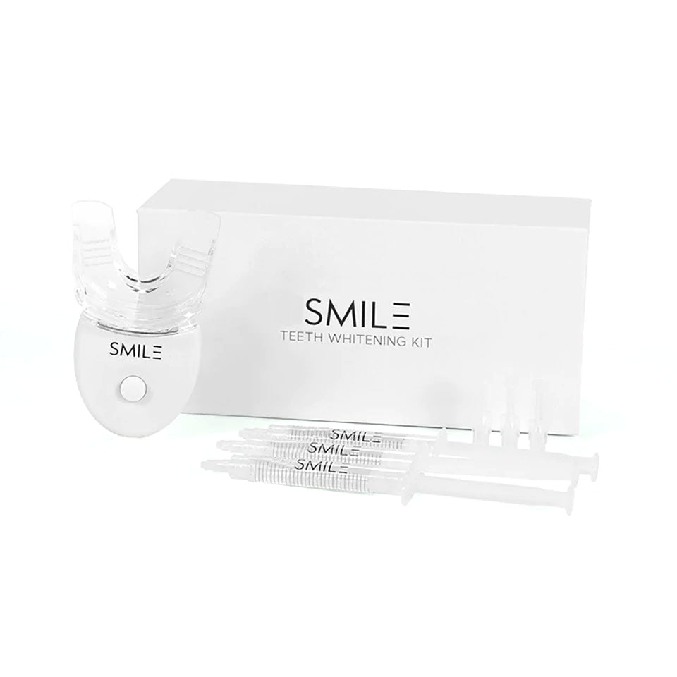 Home Teeth Whitening Kit With LED Mouthpiece and 3 Whitening Gels