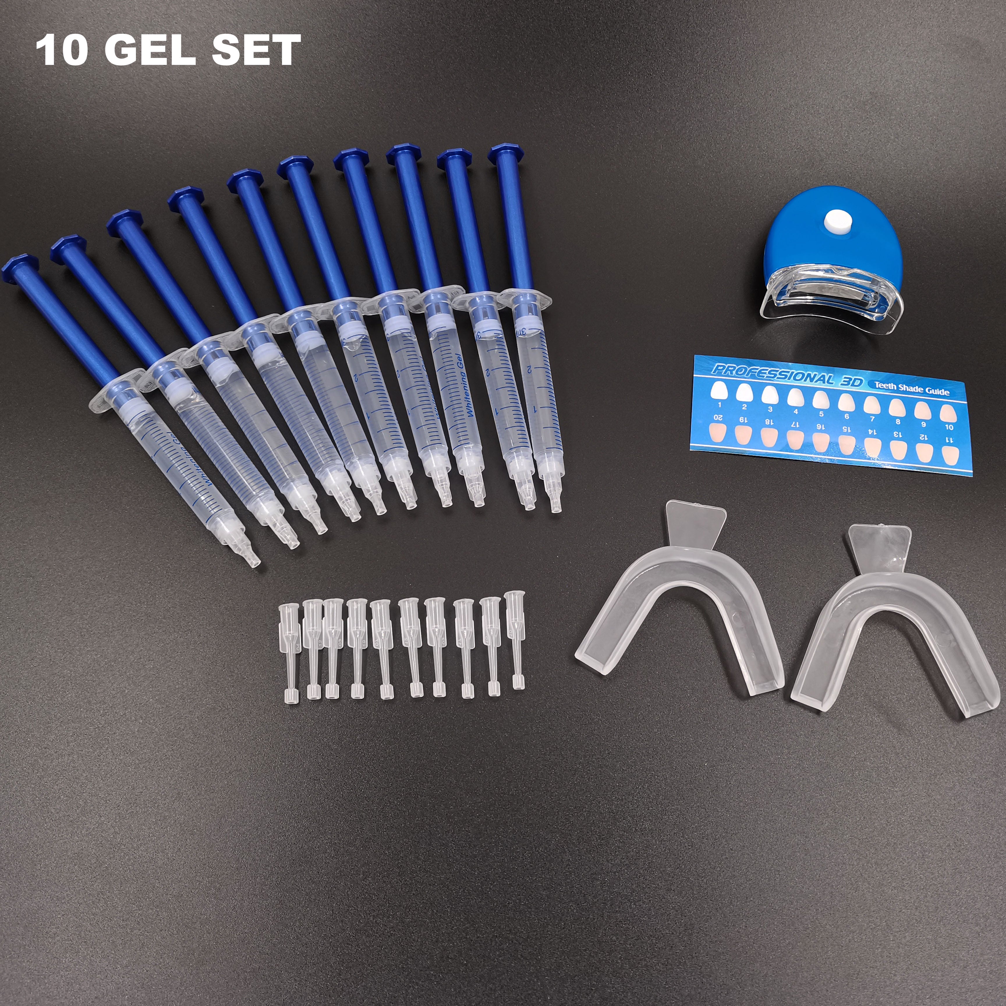 10 Gel Teeth Whitening Kit -  FREE Ultrasonic Electric Toothbrush USB Charged